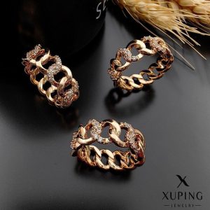 انگشتر کارتیر نگین دار طرح طلا ژوپینگ