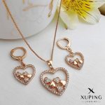 نیم ست قلبی فول نگین ژوپینگ