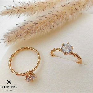 انگشتر تک نگین مدل پیچ ژوپینگ
