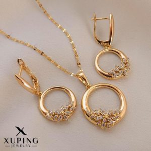 نیمست دایره ای گل نگین دار ژوپینگ