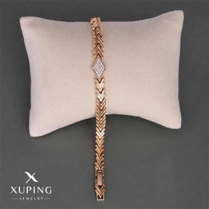 دستبند طرح طلا نگین دار ژوپینگ