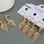 گوشواره طرح برگ ژوپینگ