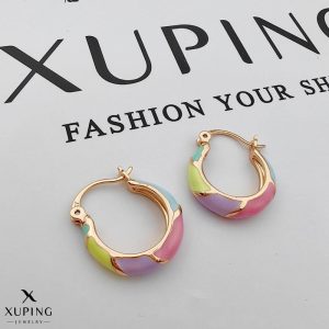 گوشواره حلقه ای رنگی ژوپینگ
