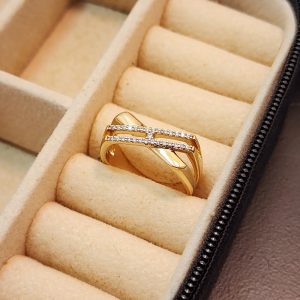 انگشتر ضربدری سه ردیفه ژوپینگ