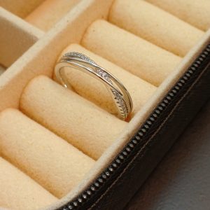 انگشتر ضربدری نقره ای ژوپینگ