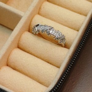 انگشتر جواهری نقره ای فول نگین ژوپینگ